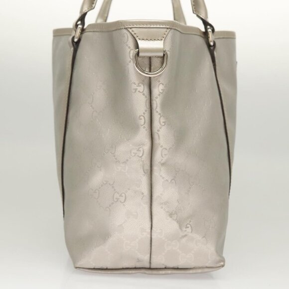 GUCCI GG Implementation Tote Bag Silver 197953 Auth 126051 - Picture 5 of 16